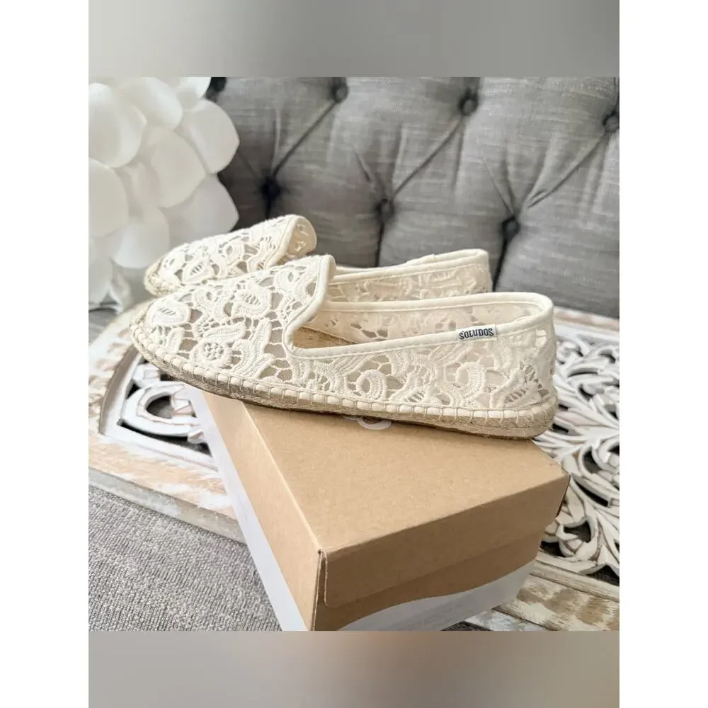 Soludos Ivory Slip On Espadrille Shoes Women’s 8